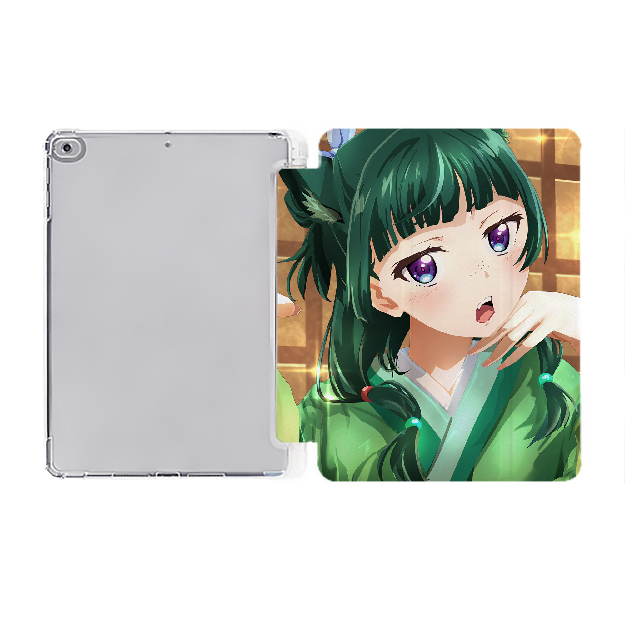 （画像用） 薬屋のひとりごと The Apothecary Diaries IPad ケース ペン収納付き 三つ折りスタンド PUレザー×シリコン 対応機種9.5/10.5/10.9インチ